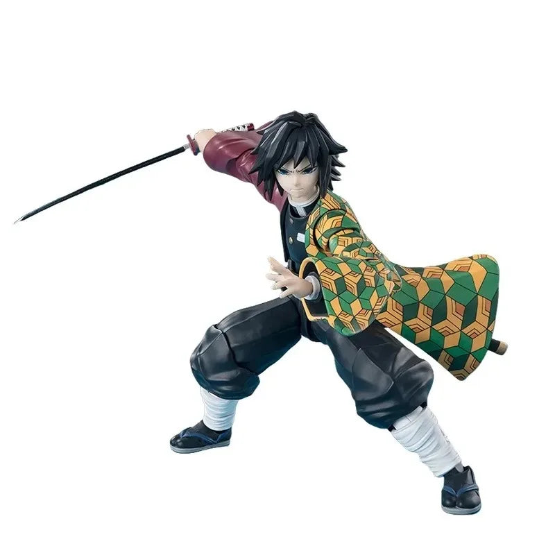 BANDAI Original in Stock Demon Slayer Giyu Tomioka SHF Anime Cartoon Garage Kit Anime Action Figures Model Collectio Toy