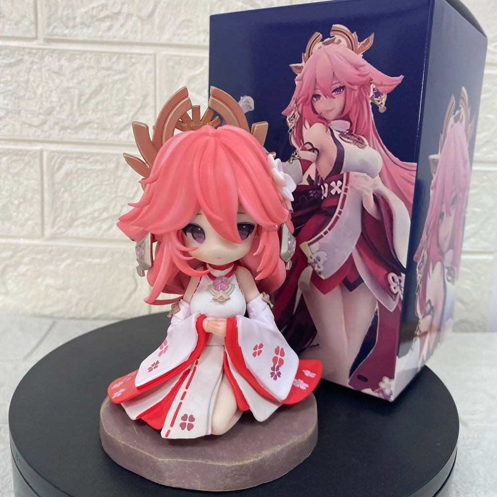 Genshin Impact game peripheral Q version eight god son -13.5CM beautiful girl anime statue model chassis handmade decorations
