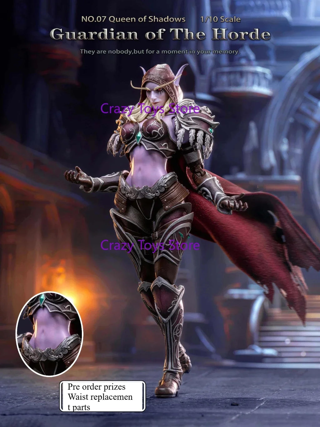 In Stock Gray Knight Studio 1/10 Horde Guardian 07 Shadow Queen Sylvanas Windrunner Action Figure Toy Collection Gift