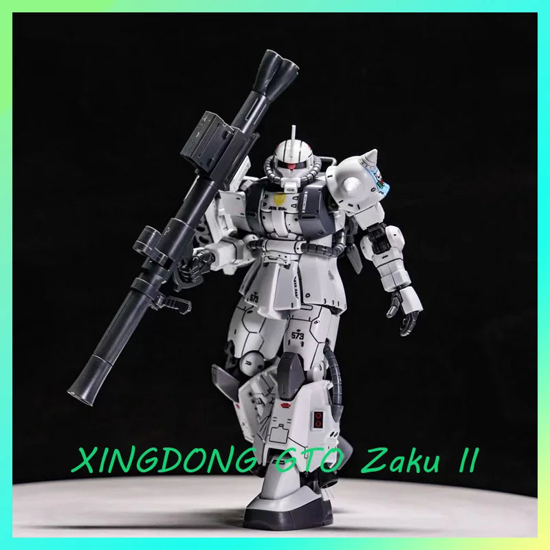 In-stock XINGDONG White Wolf GTO Zaku II Matsunaga Shin HG 1:144 White Wolf Water Decals Assembly Model Kit Anime Figure Gift