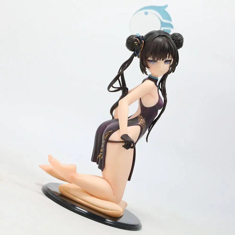 17cm Azur Lane Beautiful Girl Figure Ryuuge Kisaki Cheongsam Anime Collectible Model Pvc Desktop Ornaments Holiday Gifts Toys