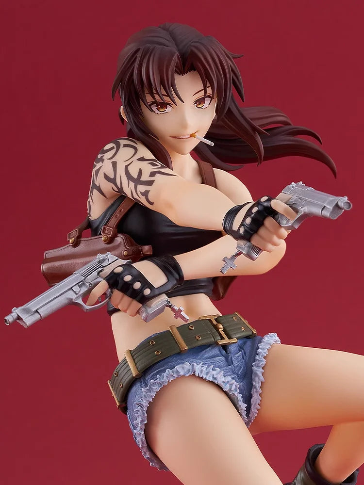 Original Anime Black Lagoon Revy Pop Up Parade L Size Action Figure Toys PVC Model Collection Figurine Doll Gift