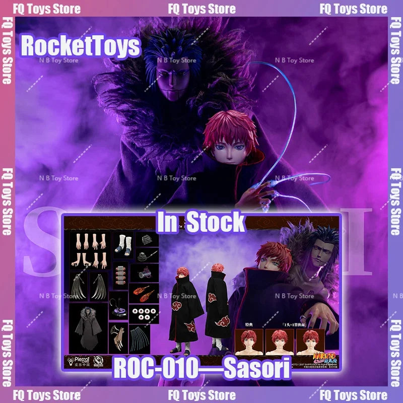 In Stock RocketToys ROC 1/6 Scale Naruto Shippuden Akatsuki Sasori PVC 27cm Anime Action Figure Model Model Toy Collection Gift