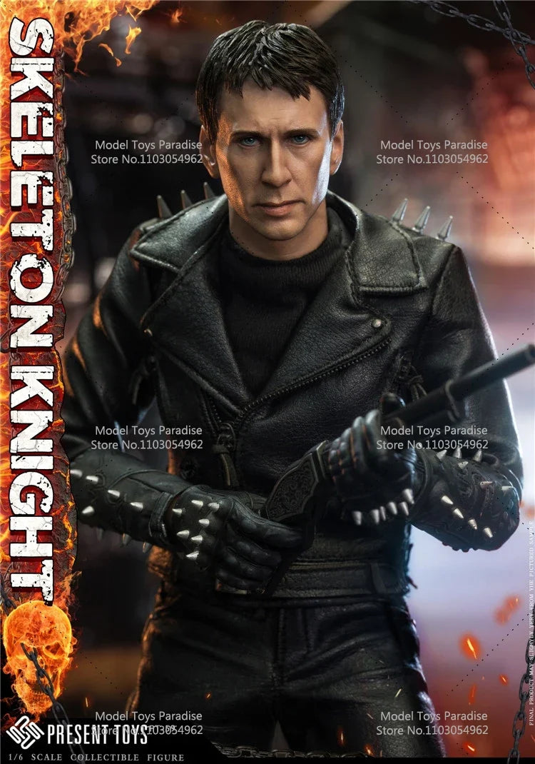 PRESENT TOYS PT-sp59 1/6 Collectible Men Soldier Ghost Rider Super Hero Skeleton Knight Full Set 12inch Action Figure Model Gift