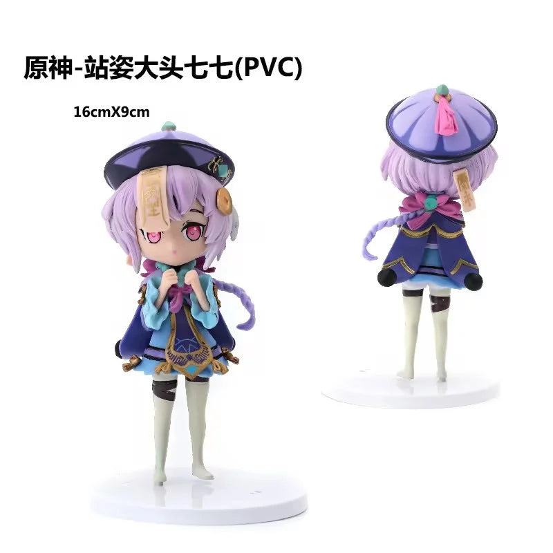 13CM Anime Game Genshin Qiqi Figure Three Poses Cute Model Q Version Toy Gift Collection Aciton Figure PVC Birthday Gifts
