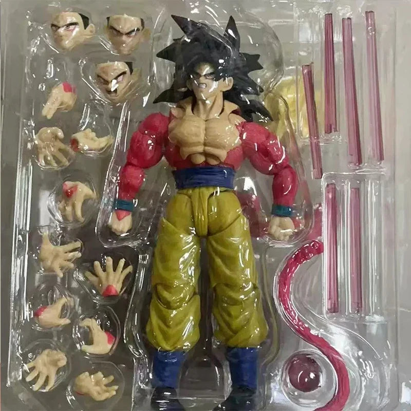 Demoniacal Fit Dragon Ball Son Goku Shf 3.0 Super Saiyan 4 Untamed Power 1/12 Action Figure 16cm Collection Movable Model Toys