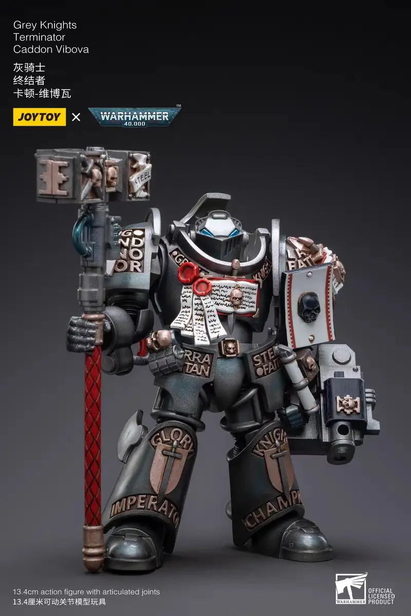 【In Stock 】JOYTOY Warhammer 40K Grey Knights Terminator Caddon Vibova 1/18 Action Figures Models Toys Collection