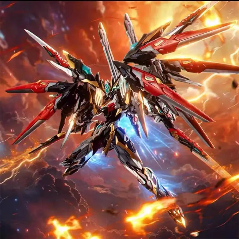 30cm Anime Ganjiang Motor Nuclear Actionfiguren Mecha-Bausätze Legierungsskelett Bewegliche Desktop-Dekoration Modell Geschenke