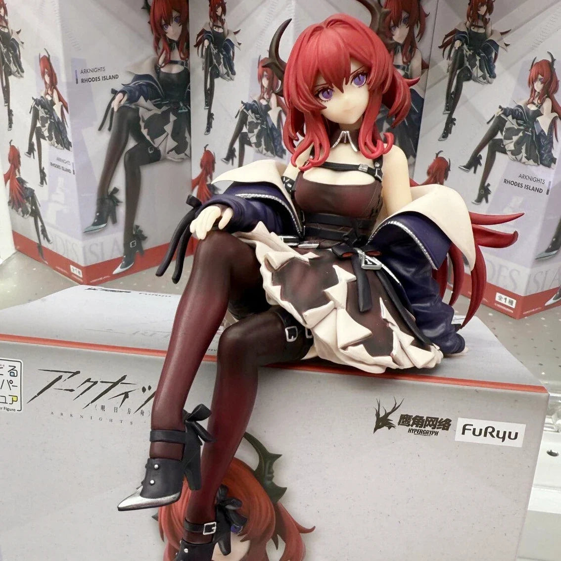 Genuine Furyu Prepainted Noodle Stopper Figure Arknights Surtr Game Character Figure Decoration Collection Figure Model Toy
