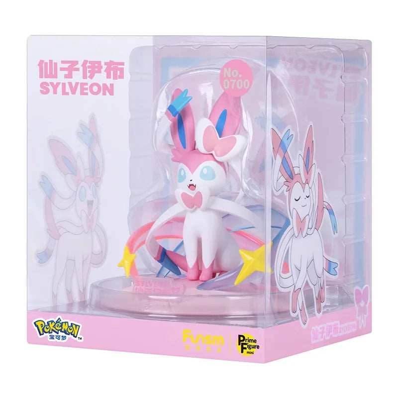 Original Pokemon Figures SYLVEON Figurine FUNISM Hot selling Anime Model Pocket Monster Desktop Car Decorations Toy Kids Gift