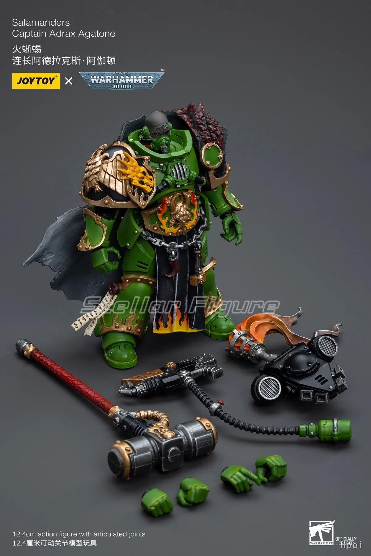 【SF】JOYTOY Warhammer 40K 1/18 Action Figure Salamanders Eradicators Sergeant Bragar Captain Adrax Agatone Brother TKren Model