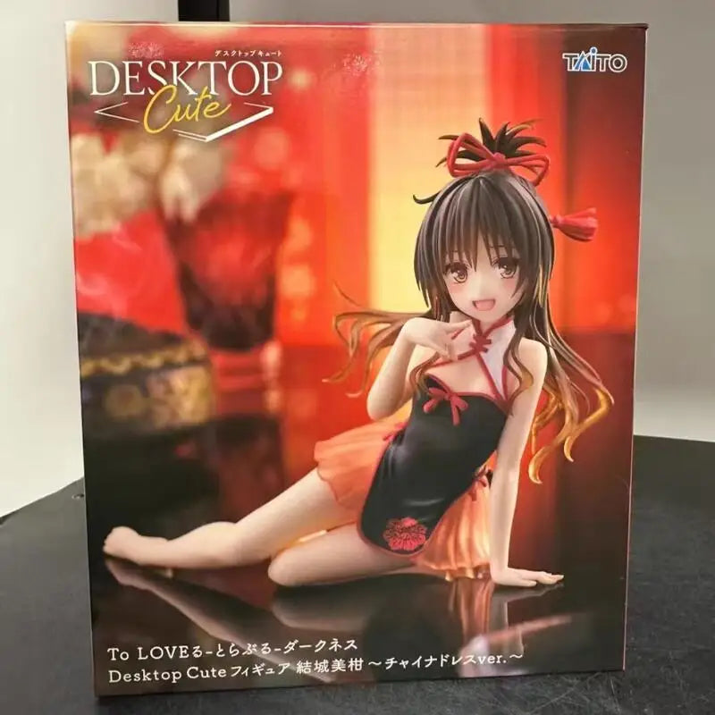 Genuine Original In Stock Taito To Love-Ru Darkness Desktop Cute Yuuki Mikan China Dress Ver Figure Model Collector Figurine Toy