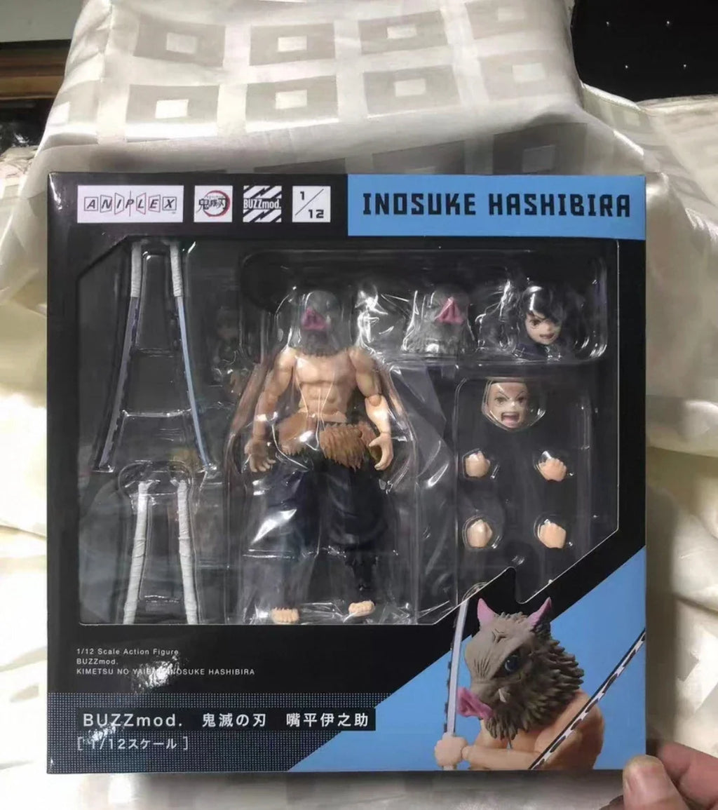 100 % original Aniplex BUZZmod Inosuke Hashibira Kimetsu No Yaiba Demon Slayer Actionfiguren Modell Spielzeug Brinquedos Figura