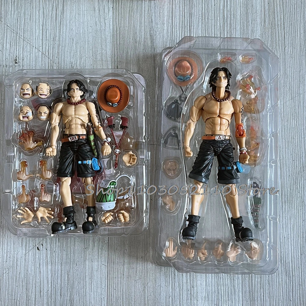 Anime SHF Portgas D Ace One Piece Fire Fist Ace Action Figure PVC Movable Collection Model Toys Doll Birthday Gifts