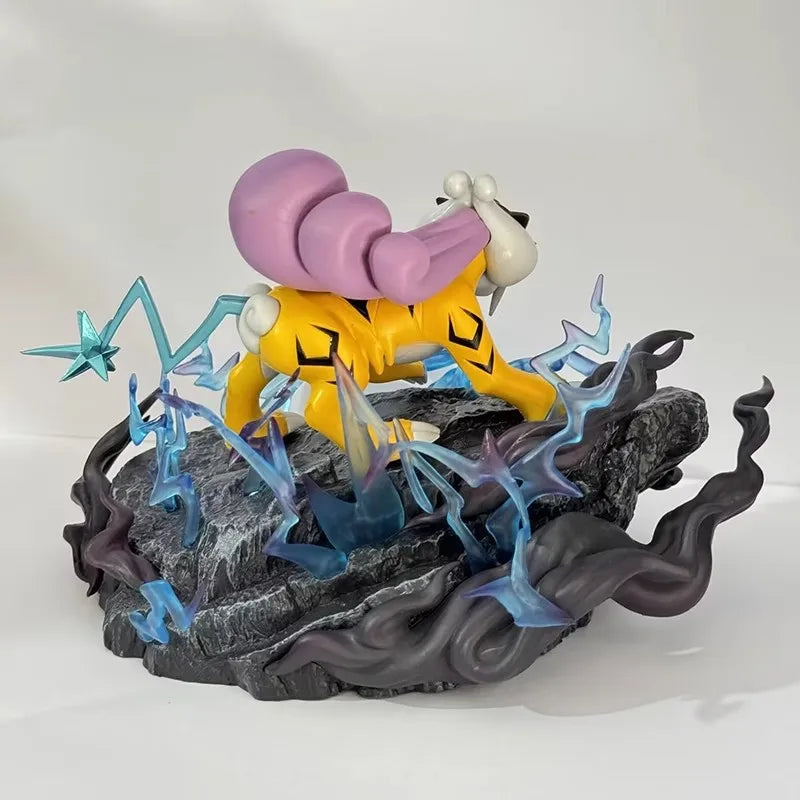 Pokemon Raikou Anime Figure Three Sacred Action Figurine PVC Statue Model Doll Collection Desk Decoration Toy Kid Birthday Gifts