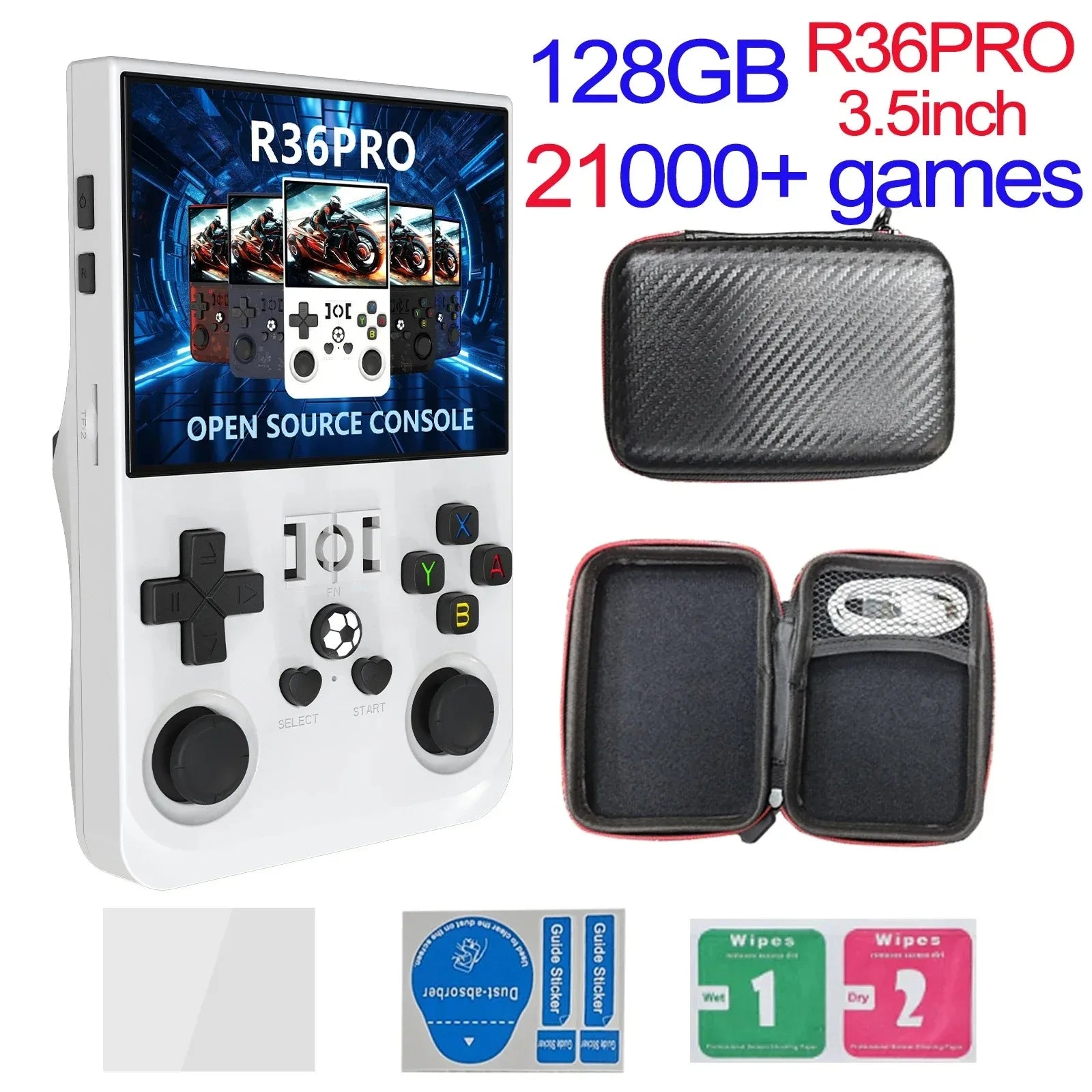 Open Source R36MAX Retro Handheld Video Game Console RK3326 Chip 64/128G Portable Pocket Game Player 4‘’HD Screen R36 PRO R36S