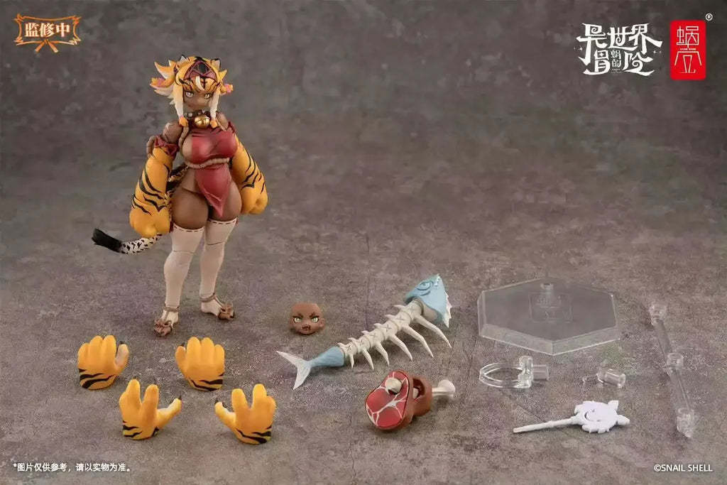 New Snail Shell Rpg-04 1/12 Action Figure Snail'S Isekai Adventure Tiger Girl Galu Action Figure Figurine Collection Toys Gifts