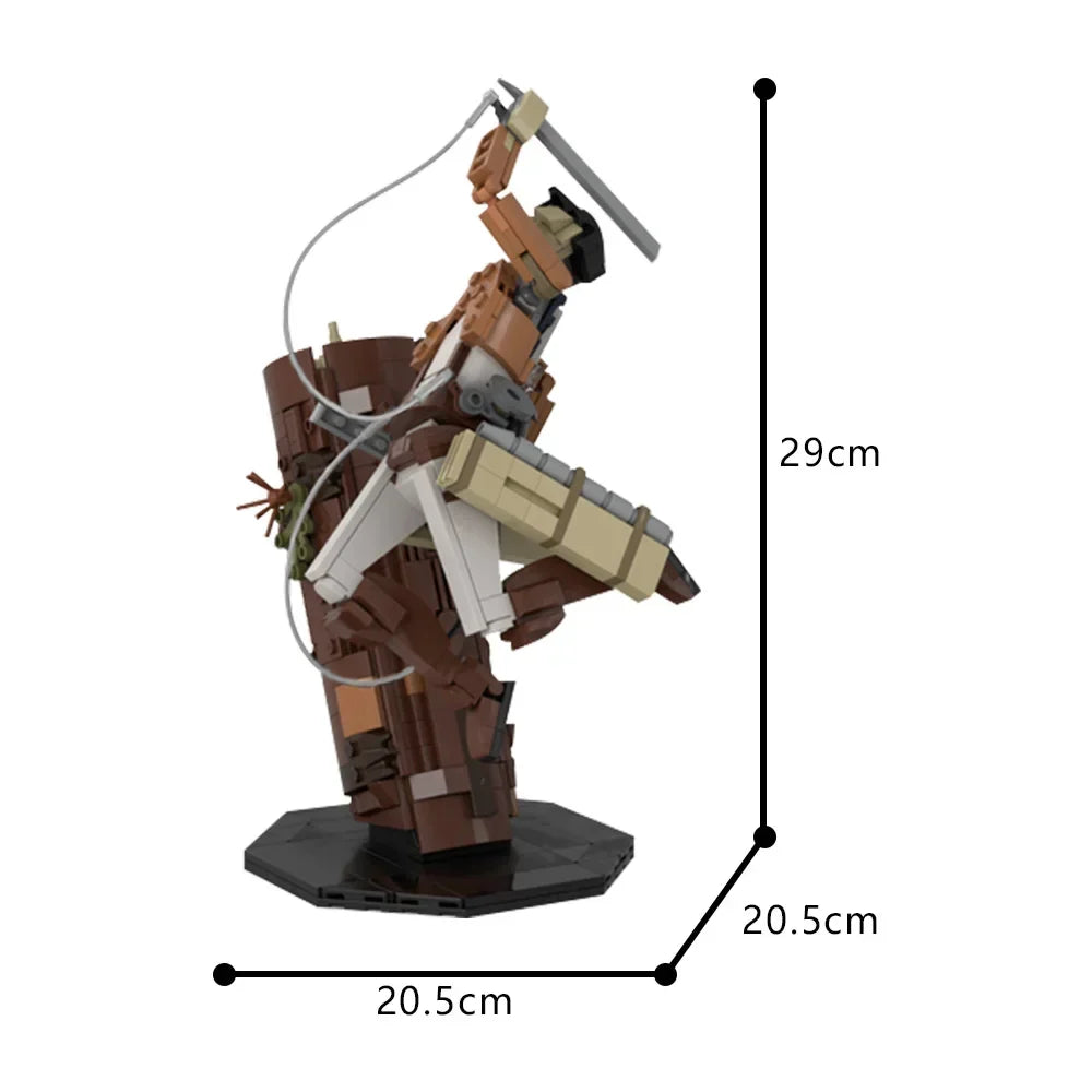 Gobricks MOC Attack on Titan Action Figure Levi Ackerman Bricks Model Attack on Titan Movie Levi Ackerman Building Blocks