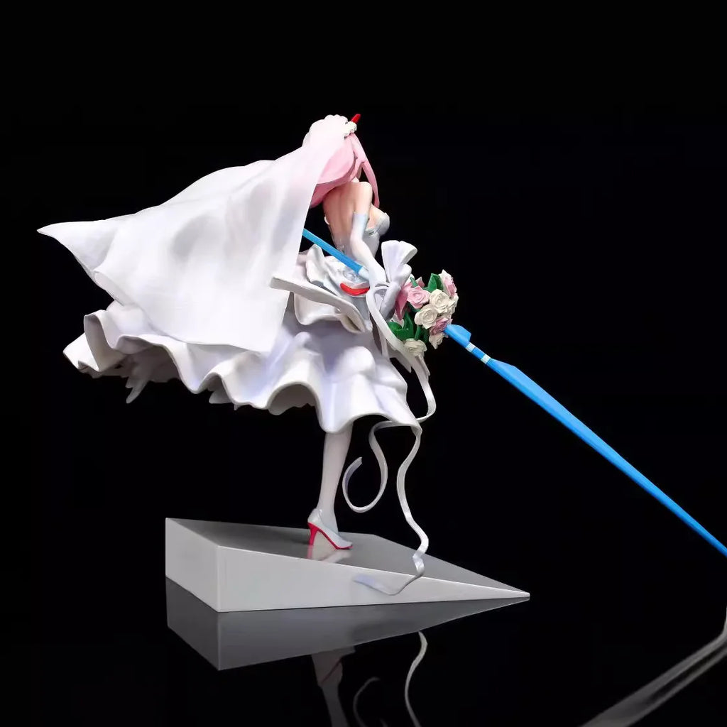Darling In The Franxx Zero Two Wedding Dress Ver Anime Figure Model Collectible Statue Boxed For Anime Fans Desktop Display