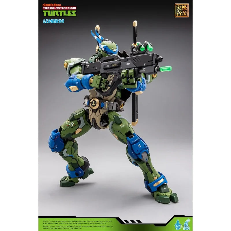 HeatBoys Genuine Teenage Mutant Ninja Turtles Leonardo Mech Finished Product Model Alloy Finished Product Action Figure Collect