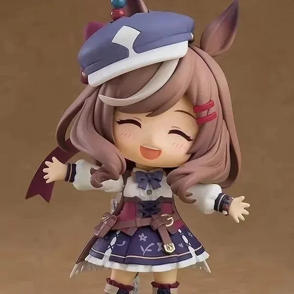 10cm Umamusume Mini Figure Set Anime Desktop Collectible Statues with Base Cute Race Girl Figures for Fans 6pcs