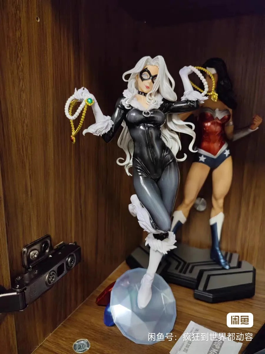 Marvel Black Cat 25cm Bishoujo Pvc Action Figure - Collectible Model Toy Display Doll For Desktop Decoration Ideal Birthday Gift