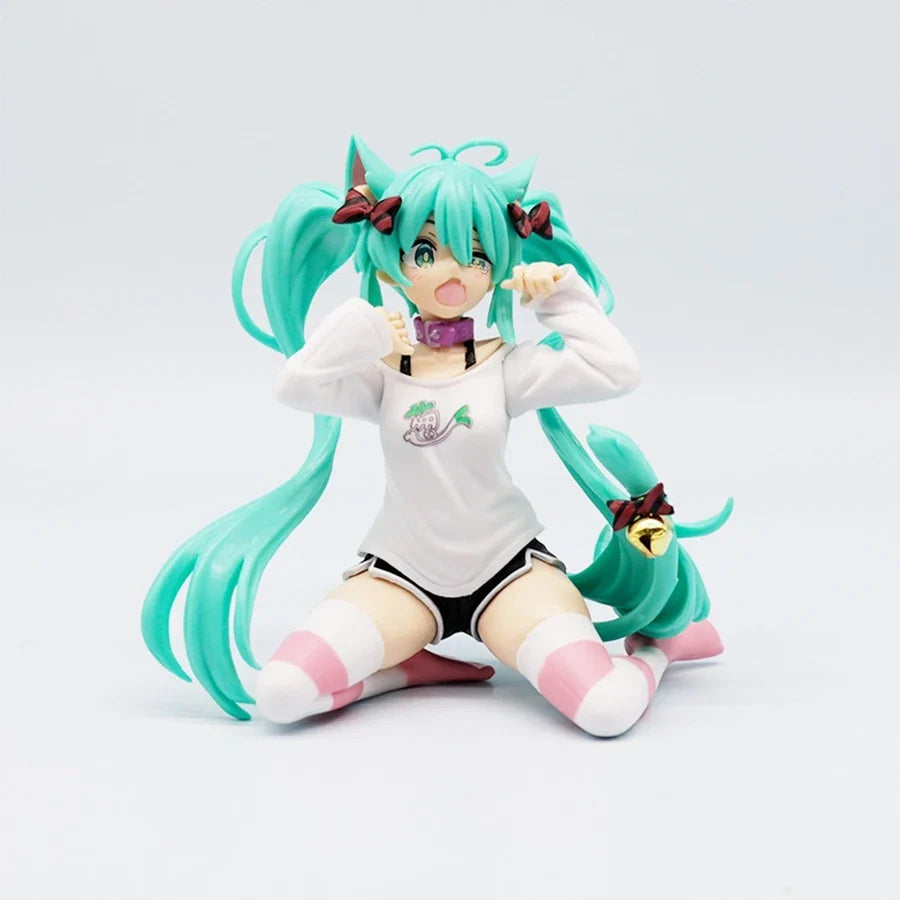 20cm/7.87in Hatsune Miku Anime Figure Kawaii Fairy Tales Miku Action Figure Lollipop Girl Figurine PVC Collection Model Doll Toy