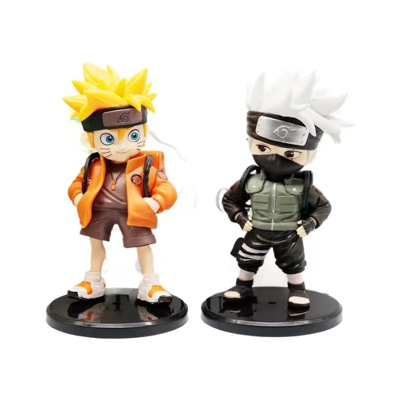 2025 Hot sold Kakashi Naruto Uzumaki Q Edition Figure Backpack Model Creative High-value Doll with Base Car Desktop Ornaments