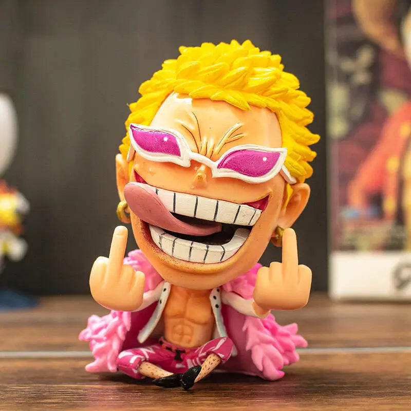 Bandai Q version One Piece King Big Head Lufei Solon Chobais Female Emperor Doll Blind Box Animation Ornaments