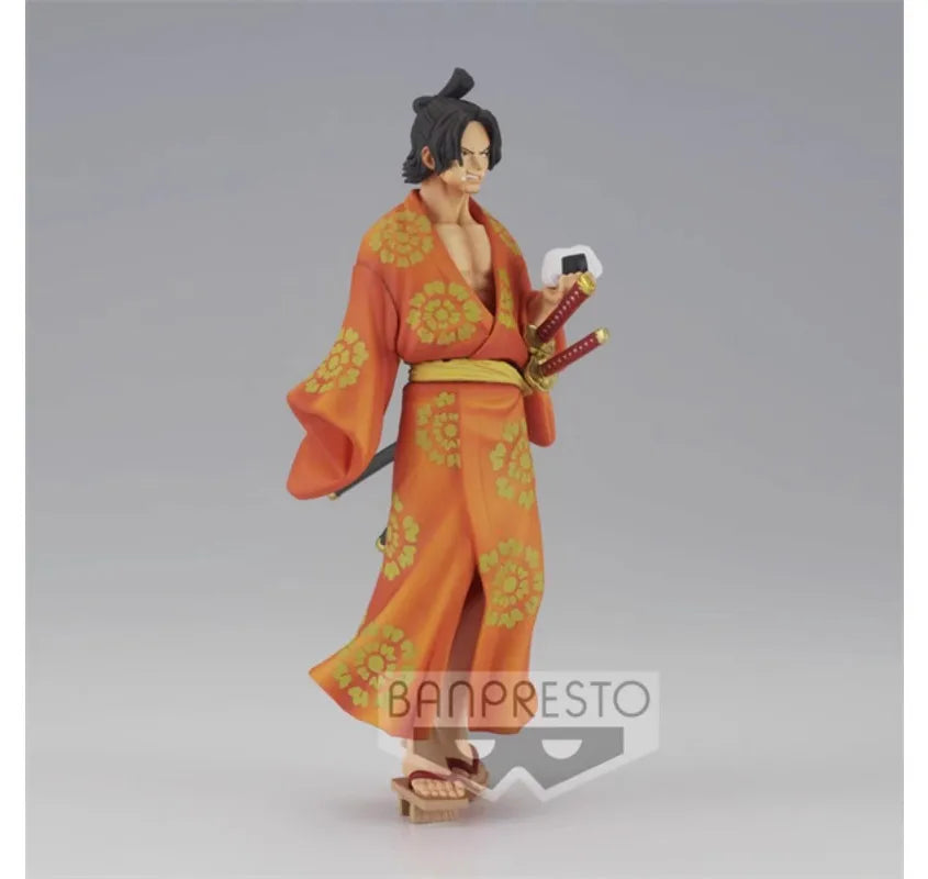 Bandai Original BANPRESTO Anime One Piece Magazine Kimono 18cm Portgas D Ace Sabo PVC Action Figure Collectible Model Toys