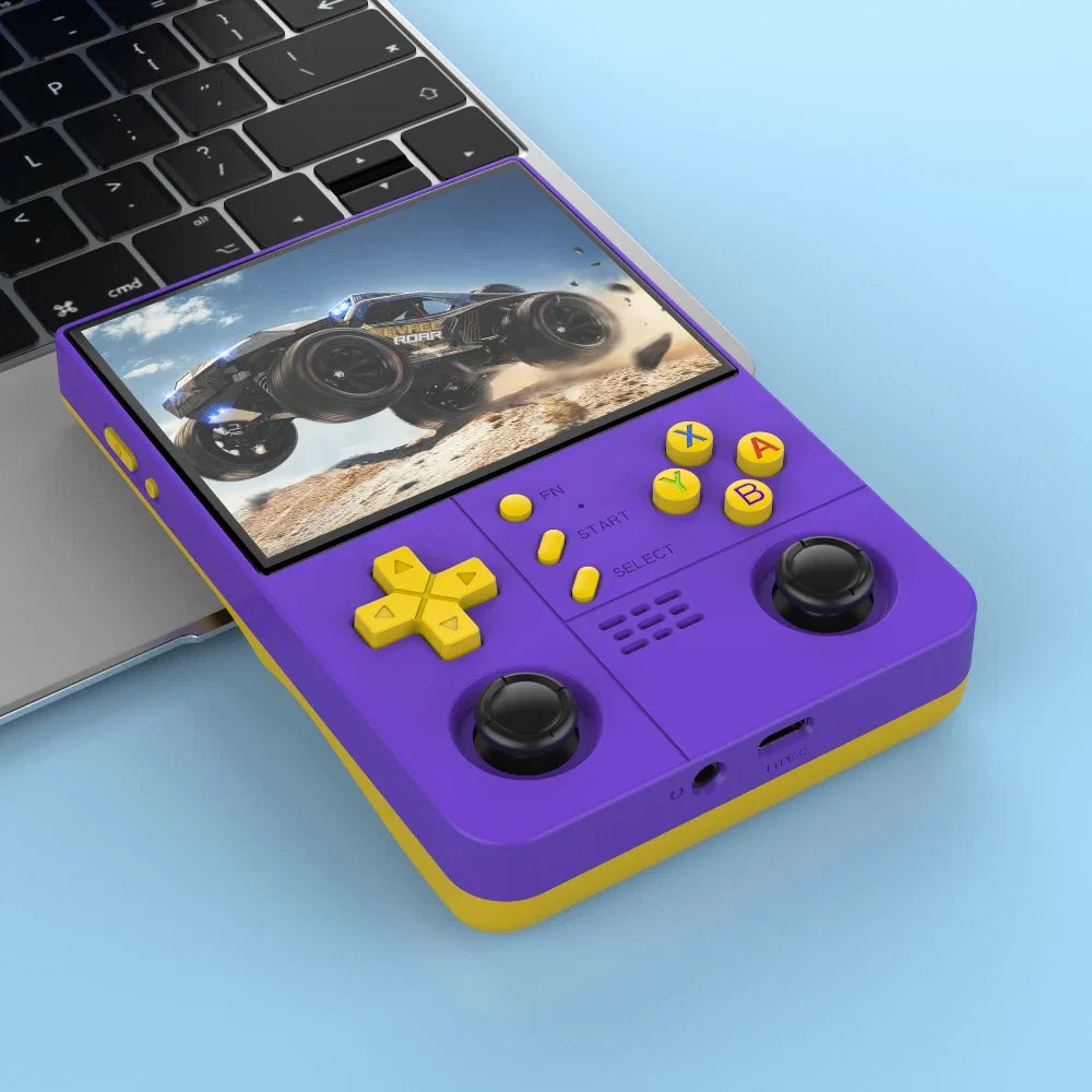 R40xx Pro Max Gaming Console - 4.2" IPS Screen + Dual Joystick | Built-in Wi-Fi Portable Video Player (Solid Color)