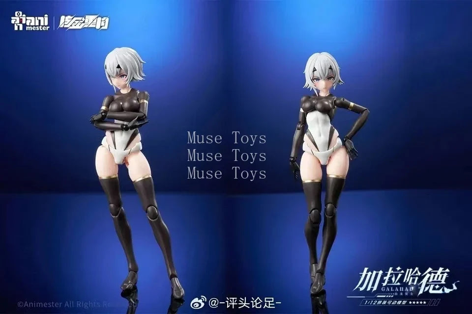 【IN STOCK】Nuclear Gold Reconstruction Animester Galahad 1/12 White Dragon Rider Assembly PVC Mobile Suit Girl Action Figure
