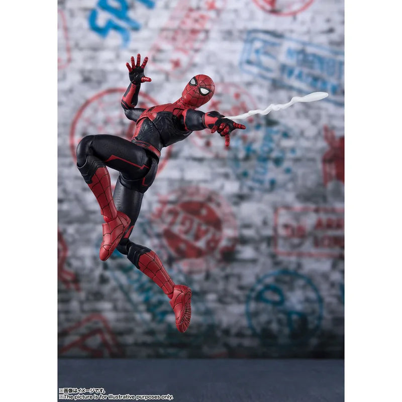 SHF Avengers Spider Man Mobile Handheld Model Action Figure Upgrade Battle Dress Version Collectible Toy for Fans