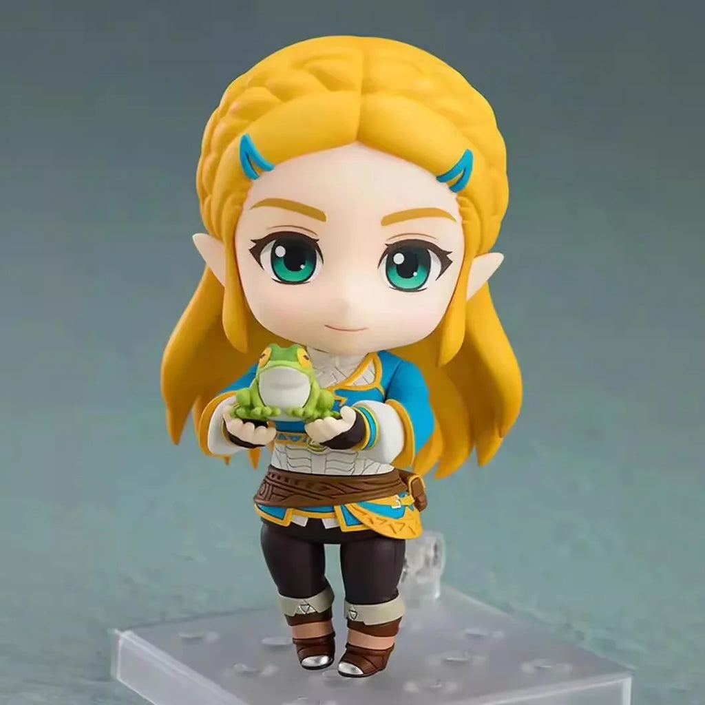 10cm Game Breath Of The Wild Princess Zelda With Horse Cute Anime Figure Anime Toys PVC Collection Model Doll Gifts 1212