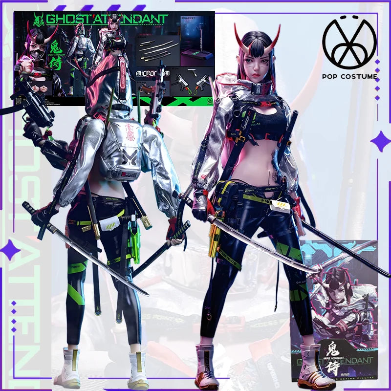 POPCOSTUMEGS-001 Cyber Functional First Bullet Ghost Attendant - Xuan Blade 1/6 Mobile Model Toy, Mobile Eye 12 inch Giftcollect