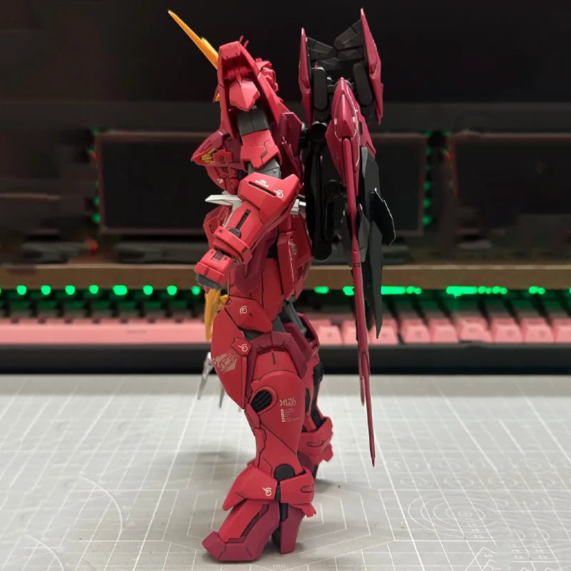 MG 1/100 Red Testament Divine Soldier Mech Assembly Model Kit Action Figures Boys' Puzzle Toys Desktop Ornament Collectible Gift