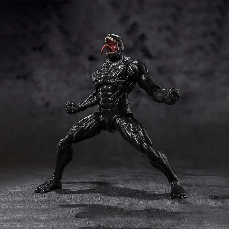 Original box Bandai SHF In shock MARVEL VENOM THE LAST DANCE Figure Finished Model kit  Anime full Action Toy Gift for kids set