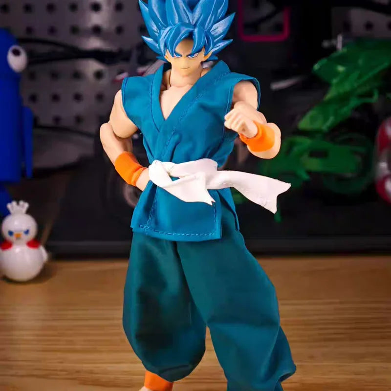 New In Stock New Dragon Ball Shf Series Figures Son Goku Daoist Robe Orange Blue Uniforms Training Suit Clothes Accessories Toys