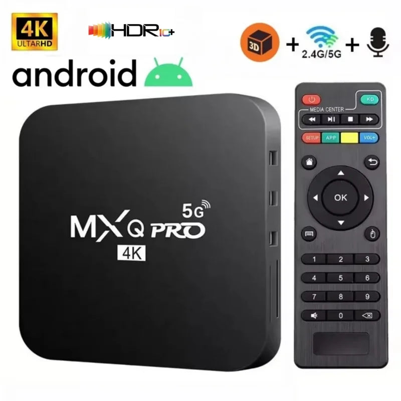 MXQ PRO TV BOX Android S905L 2.4G&5G WiFi Original Quad Core Youtube Media Player Mxq Pro 4K Set Top Box IPTV Netflix YouTube