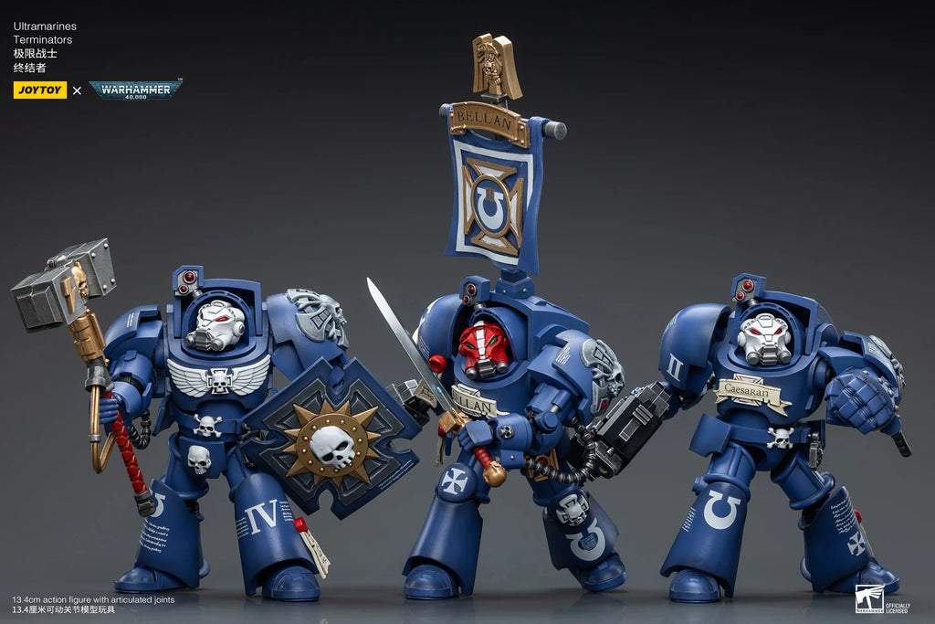JOYTOY Warhammer 40K 1/18 Scale Ultramarines Terminators Bellan Assaulter Terconon Action Figure Model Toys For Collection
