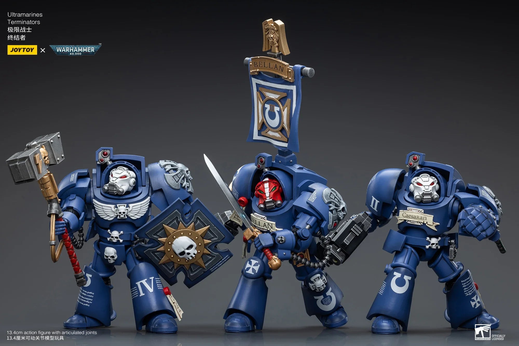 JOYTOY Warhammer 40K 1/18 Scale Ultramarines Terminators Bellan Assaulter Terconon Action Figure Model Toys For Collection