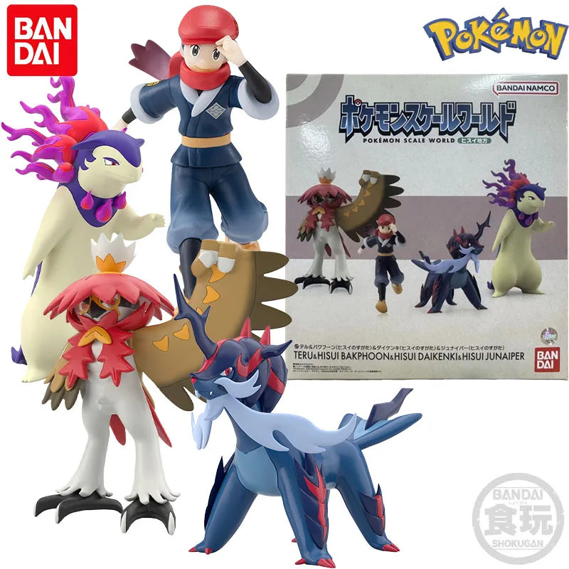 Auf Lager Bandai Original Shokugan Pokémon Hisui Rei Samurott Silvarro Anime-Charakter für Kinder Geschenk-Sammlung Action-Spielzeug Modell