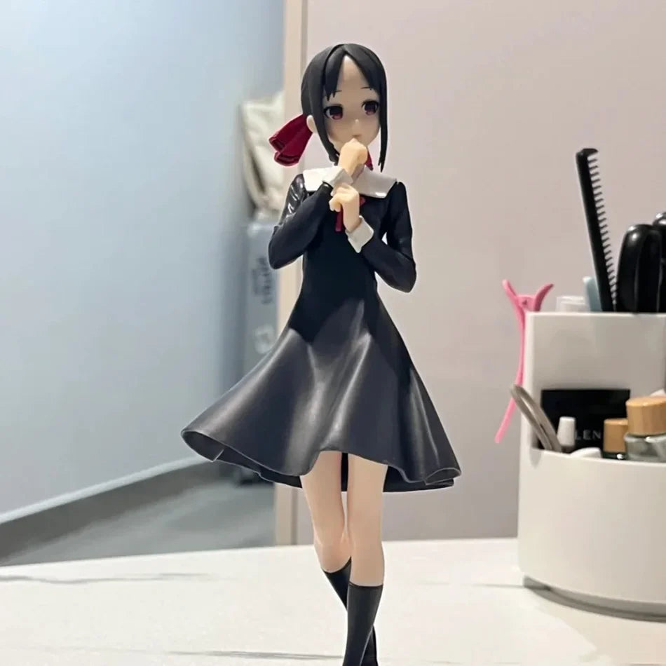 18cm Anime Figure Kaguya-sama: Love Is War‌ Fujiwara Chika Shinomiya Kaguya Kawaii Girl Action Figure Collectible Model Toy Gift