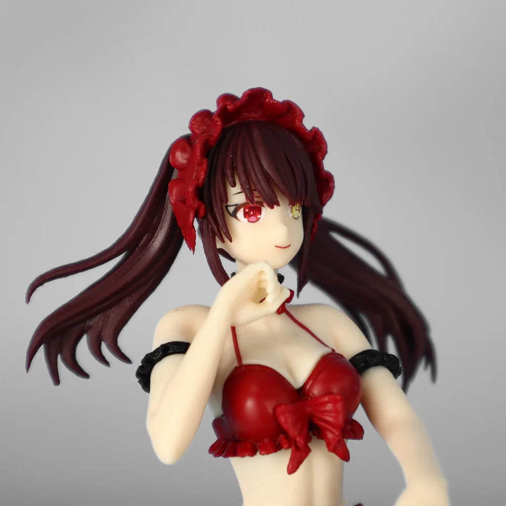 Anime Tokisaki Kurumi Figure Sitting pose Action Figure Swimsuit Style Model Desktop Ornaments Collection Child toy Gifts 16cm