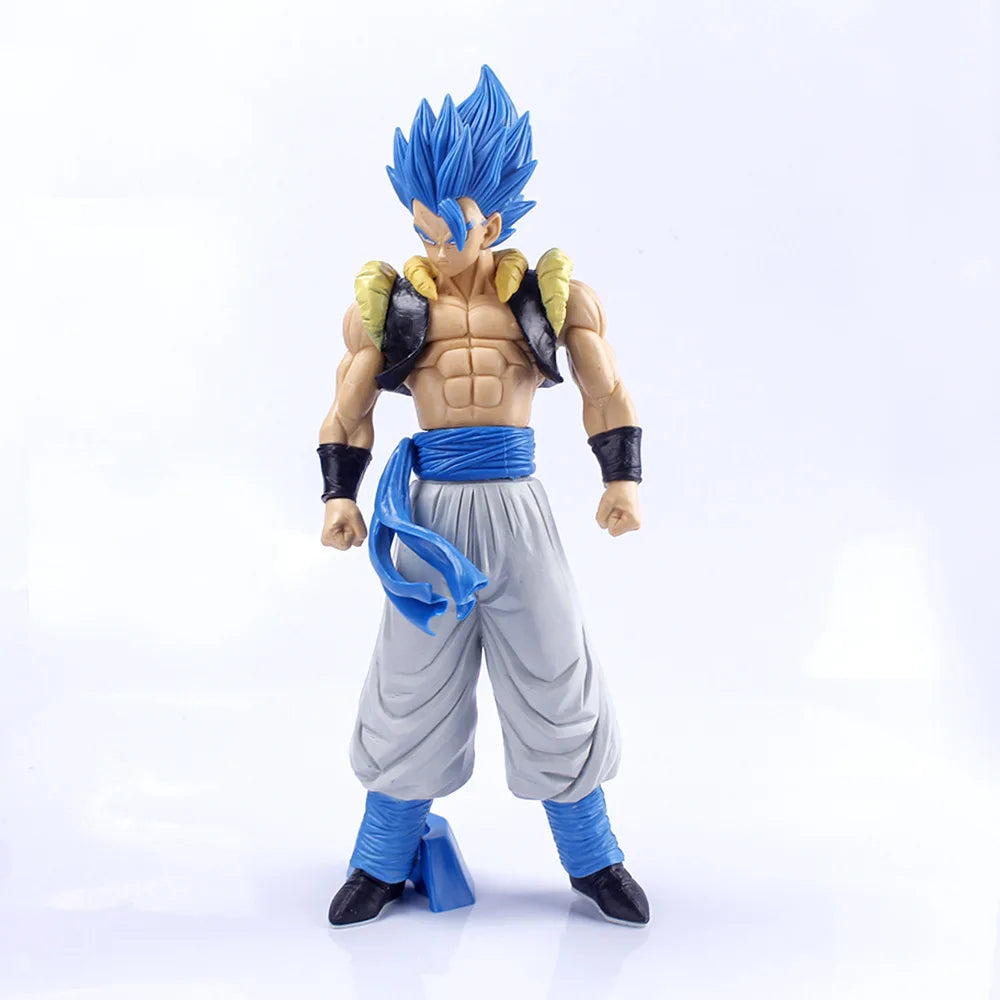 32CM Dragon Ball Super Gogeta Super Saiyan Blue Hair Standing Large Model Toy Gift Ornament Aciton Figure Collectible Doll PVC