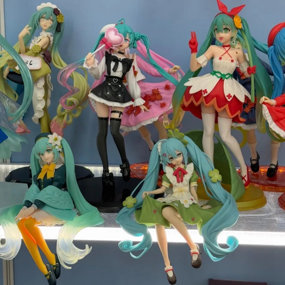 New Hatsune Miku Anime Figure Wonderland PVC Model Action Toy Thumbelina Ver. Desktop Decoration Dolls Ornaments Collection Gift