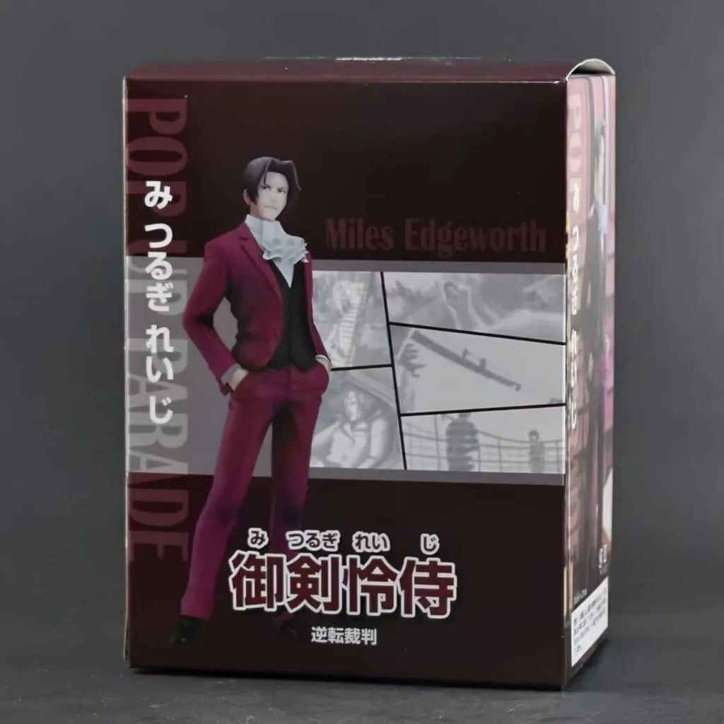 18CM Anime Gyakuten Saiban Mitsurugi Reiji Figure Game Doll Toy Model Doll Standing Naruhodo Ryuichi Aciton Figure PVC