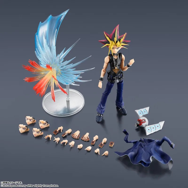 Bandai Genuine SHF YAMI YUGI Yu-Gi-Oh! Duel Monsters Anime Action Figure Collectible Joint Mobility Model Toys Gift Children Kid