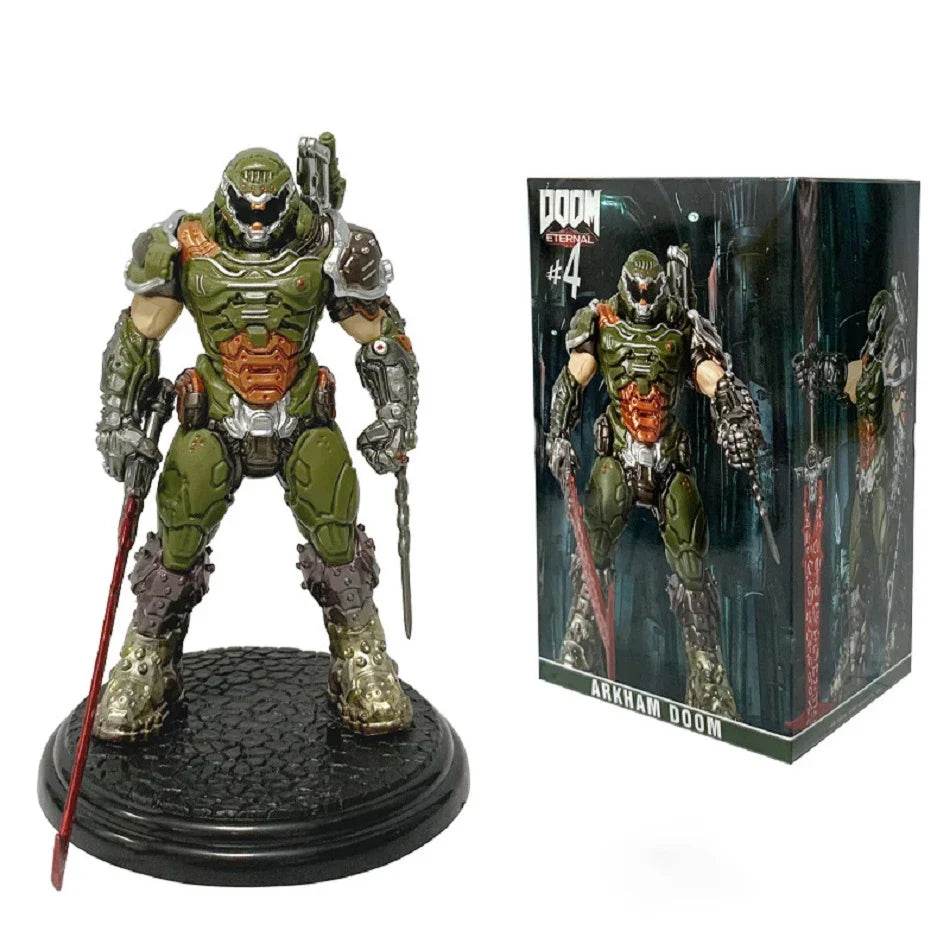 21CM Doom Slayer Eternal Action Figure Collection Model Statue Anime Destroy Hunter Akam  Figurine Desktop Ornament Pvc Toy Gift