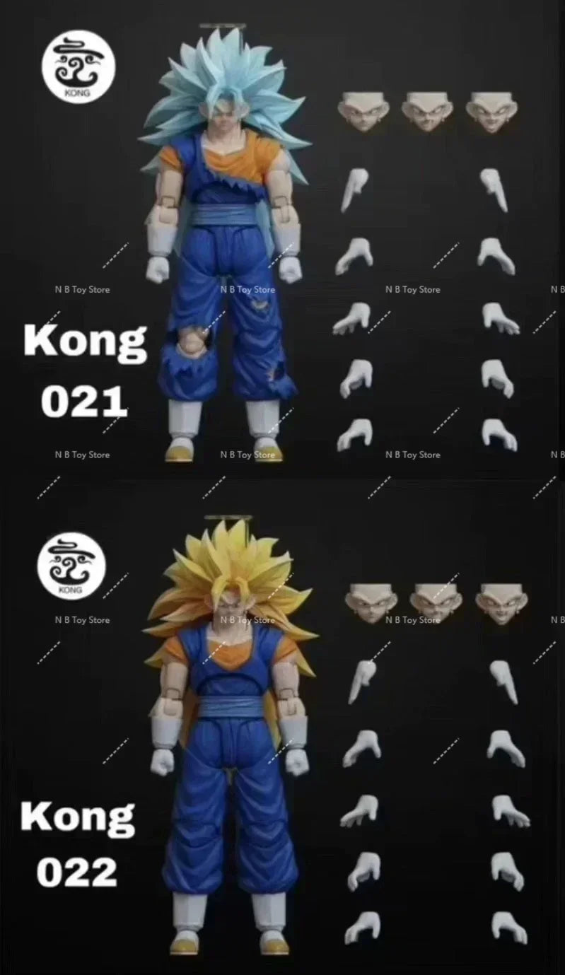 Original Kong Studio Kong 21 22 23 24 25 26 Son Goku Vegetto 3.0 Body 6 Inch Anime Action Figure Collectible Desktop Model Toy